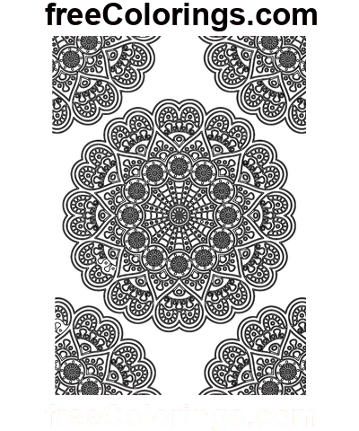 Voksen Mandala farvelægning side