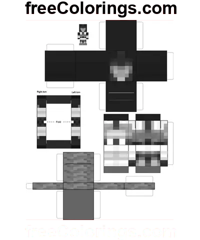 jazz minecraft papper leksak papper hantverk målarbok