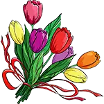 Dekoracja tulipanów